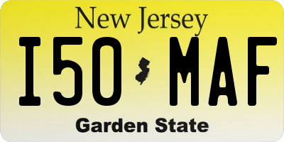 NJ license plate I50MAF