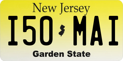 NJ license plate I50MAI