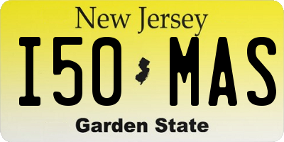 NJ license plate I50MAS