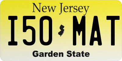 NJ license plate I50MAT