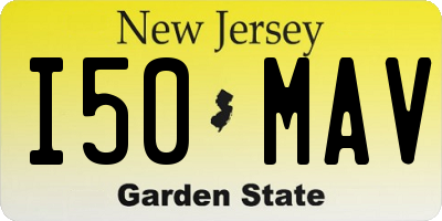 NJ license plate I50MAV