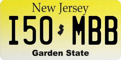 NJ license plate I50MBB