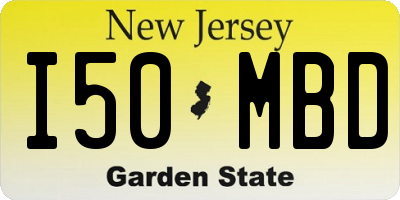 NJ license plate I50MBD