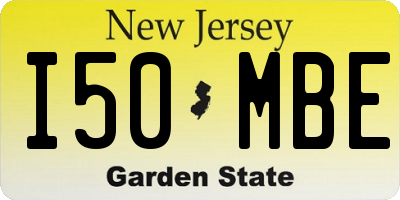 NJ license plate I50MBE