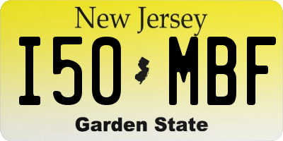 NJ license plate I50MBF
