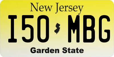 NJ license plate I50MBG