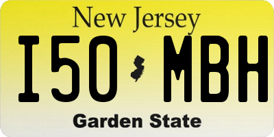 NJ license plate I50MBH