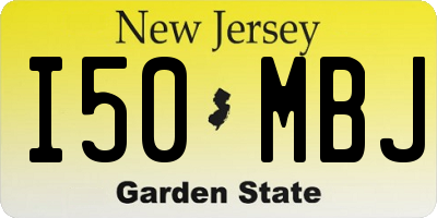 NJ license plate I50MBJ