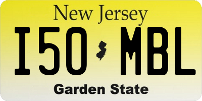 NJ license plate I50MBL