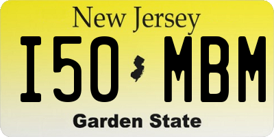 NJ license plate I50MBM
