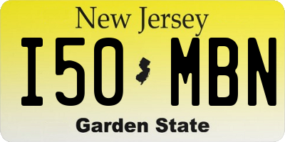 NJ license plate I50MBN