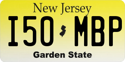 NJ license plate I50MBP