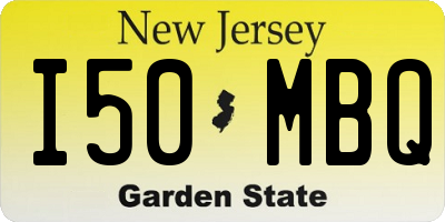 NJ license plate I50MBQ
