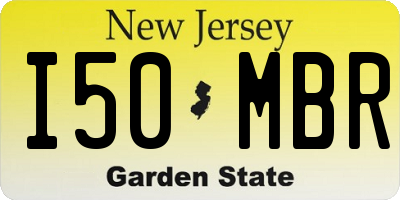 NJ license plate I50MBR