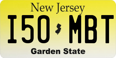 NJ license plate I50MBT