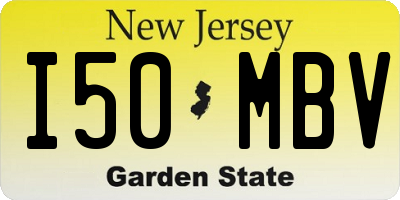 NJ license plate I50MBV