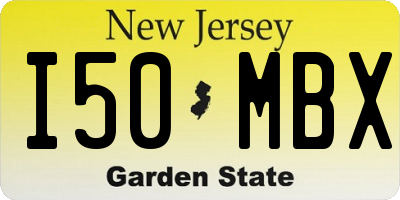 NJ license plate I50MBX