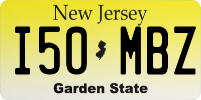 NJ license plate I50MBZ