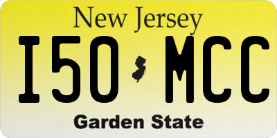 NJ license plate I50MCC