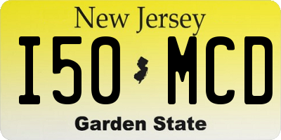 NJ license plate I50MCD