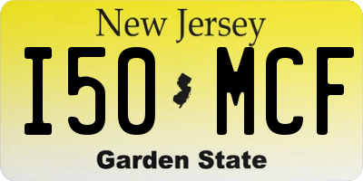 NJ license plate I50MCF
