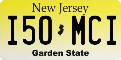 NJ license plate I50MCI