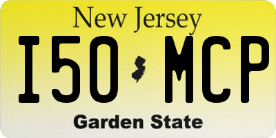 NJ license plate I50MCP