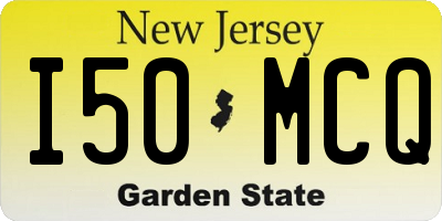 NJ license plate I50MCQ