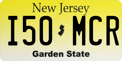 NJ license plate I50MCR