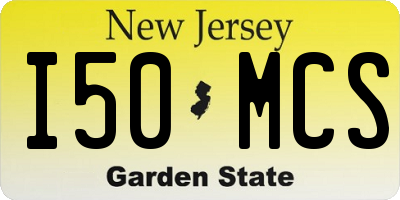 NJ license plate I50MCS