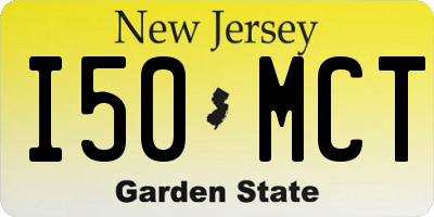 NJ license plate I50MCT