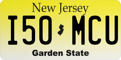 NJ license plate I50MCU