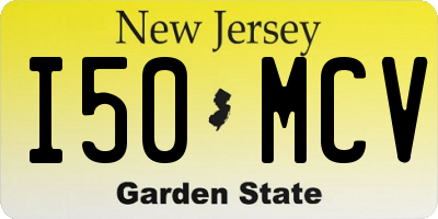 NJ license plate I50MCV