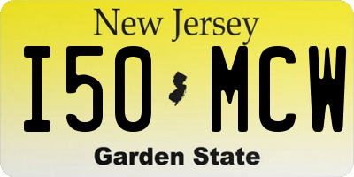 NJ license plate I50MCW
