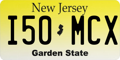 NJ license plate I50MCX