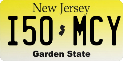 NJ license plate I50MCY