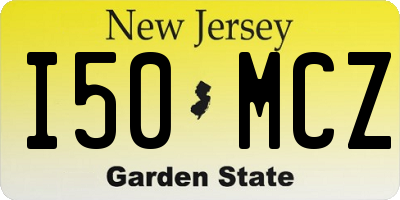 NJ license plate I50MCZ