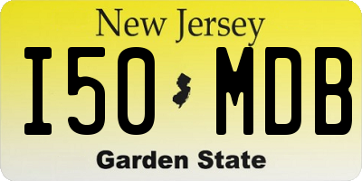 NJ license plate I50MDB