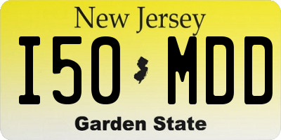 NJ license plate I50MDD