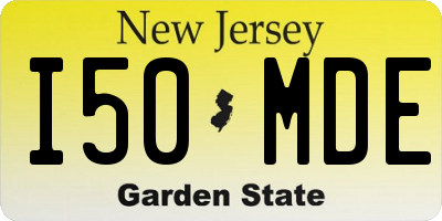 NJ license plate I50MDE