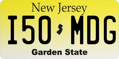 NJ license plate I50MDG
