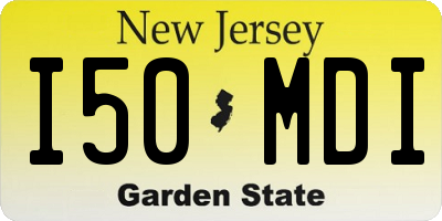 NJ license plate I50MDI