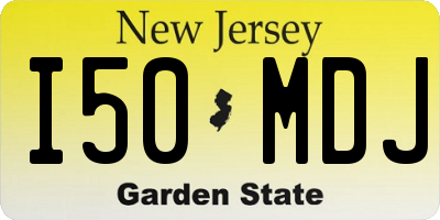 NJ license plate I50MDJ