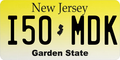 NJ license plate I50MDK