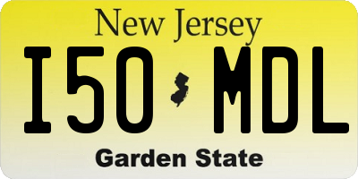 NJ license plate I50MDL