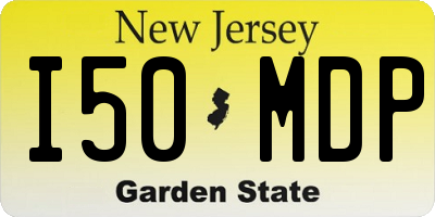 NJ license plate I50MDP