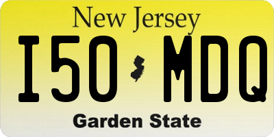 NJ license plate I50MDQ