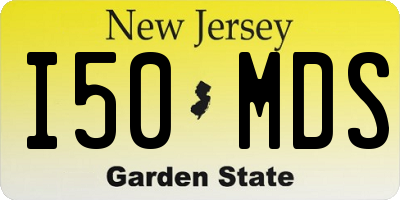 NJ license plate I50MDS
