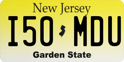 NJ license plate I50MDU