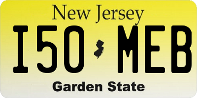 NJ license plate I50MEB